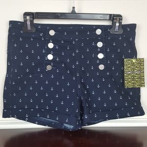 NWT Almost Famous Nautical Sailor Shorts Size 9